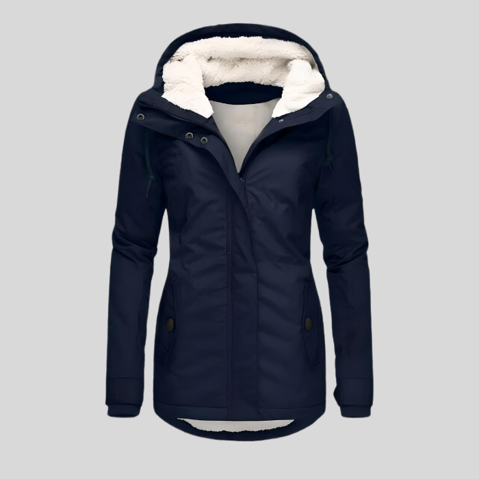 Rocío | Parka Impermeable Mujer con Capucha Forro Borreguito