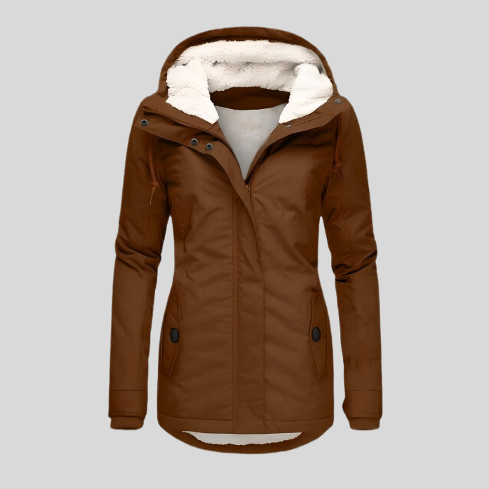 Rocío | Parka Impermeable Mujer con Capucha Forro Borreguito