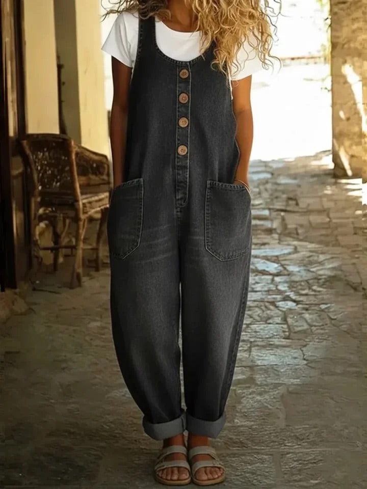 Harper | Relaxed Denim Overalls