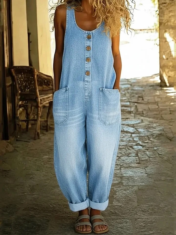 Harper | Relaxed Denim Overalls
