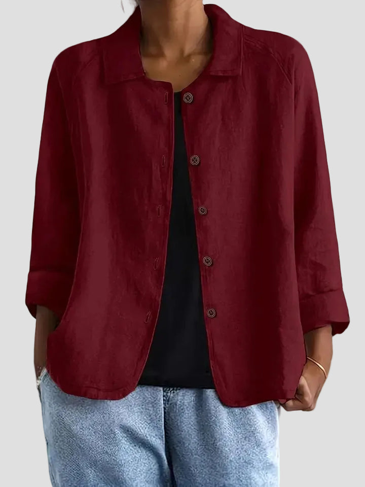 Emma | Relaxed Button-Front Blouse
