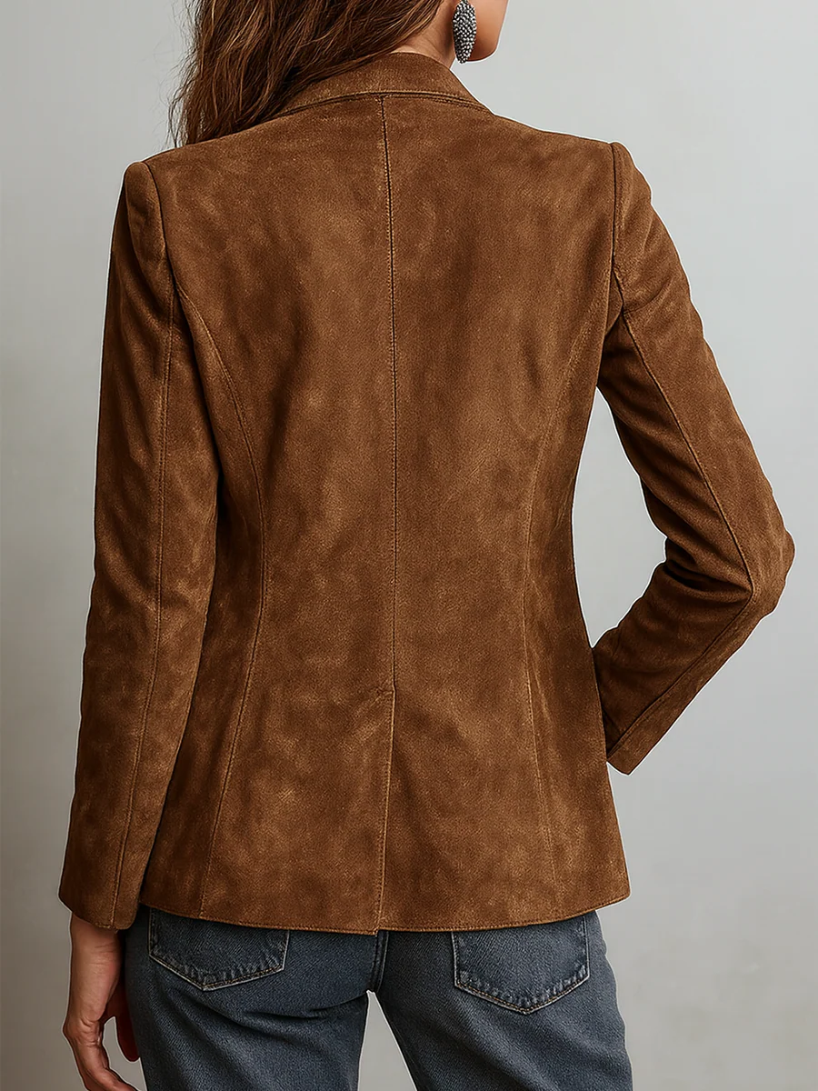 Cassandra | Suede Look Blazer