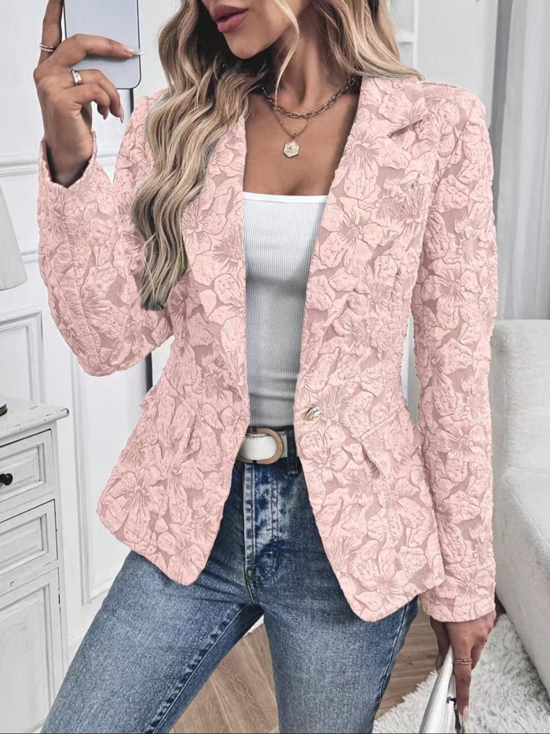 Loretta | Jacquard Statement Blazer
