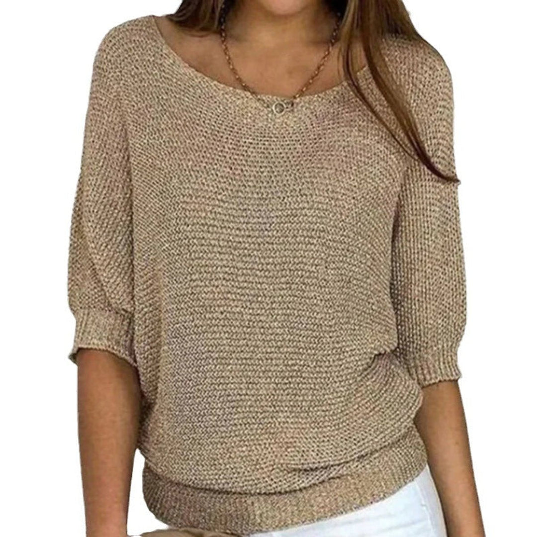 Eleanor | Women's Relaxed-Fit Batwing-Sleeve Knit Pullover Sweater