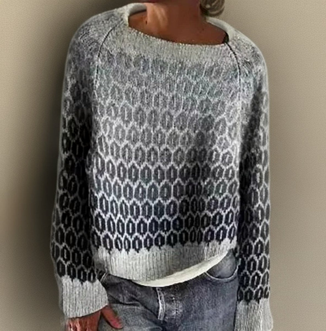 Layla | Women's Relaxed-Fit Gradient Fair Isle Knit Sweater
